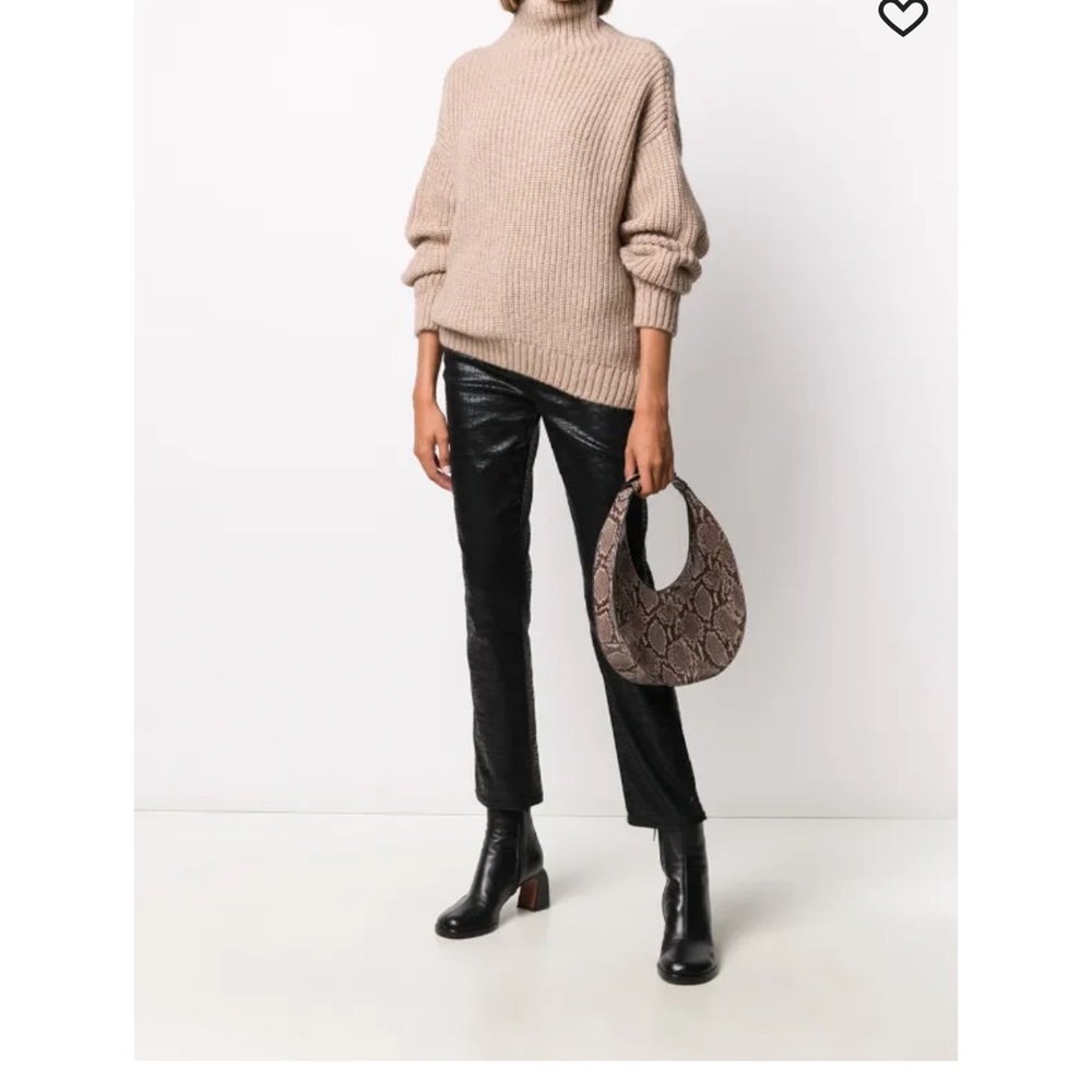 Annie bing tan turtleneck jumper sweater medium